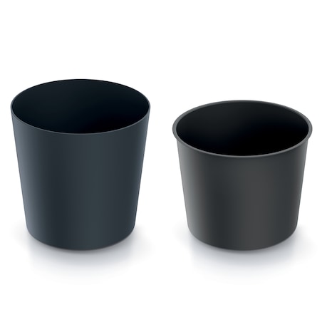 Doniczka Donica Ogrodowa 25 Cm Okrągła Na Taras Do Ogrodu Domu Antracytowa