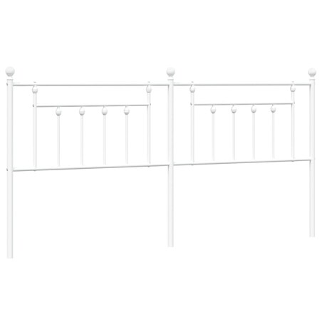 vidaXL Metalowe wezgłowie, białe, 200 cm