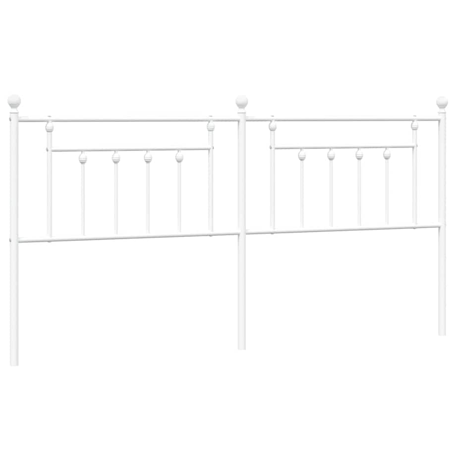 vidaXL Metalowe wezgłowie, białe, 200 cm