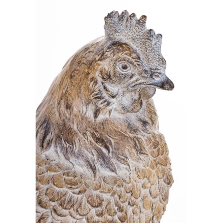 Dekoracja - szara KURA 40x21x34,5 cm