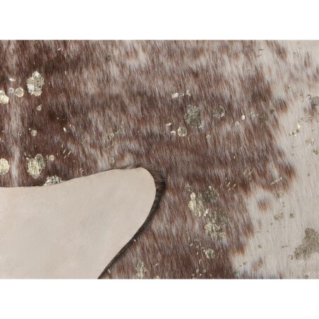 Dywan ekoskóra w łaty 150 x 200 cm brązowy ze złotym BOGONG