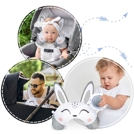 Poduszka sensoryczna niemowlęca grzechotka gryzak Nukido