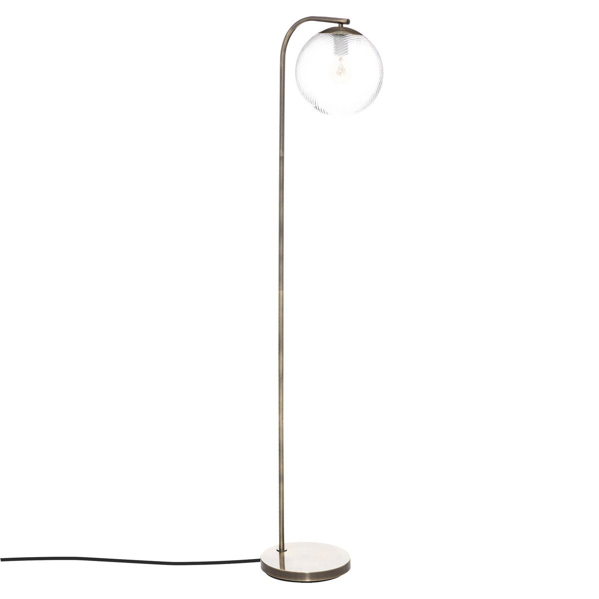 Lampa podłogowa z okrągłym kloszem NIGHT GOLD, 153 cm