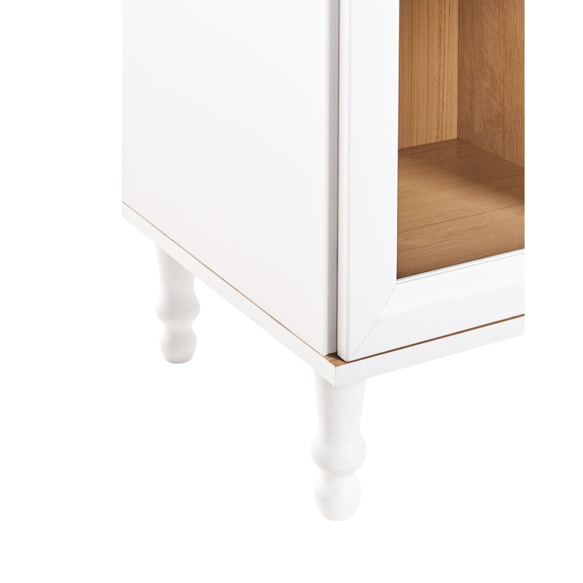 Witryna ze szklaną gablotą 40 cm biała TINGLEDALE