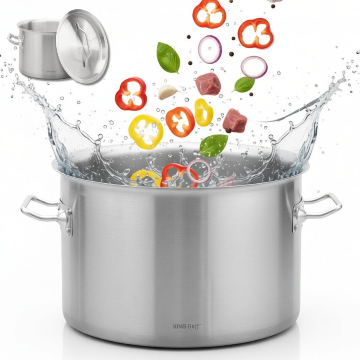 Kinghoff garnek gastronomiczny z pokrywą 25cm 9L 67533