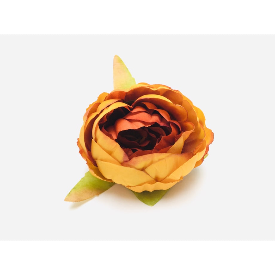 KWIATY sztuczne piwonia POMARAŃCZOWA główka do stroika wiązanki cmentarz