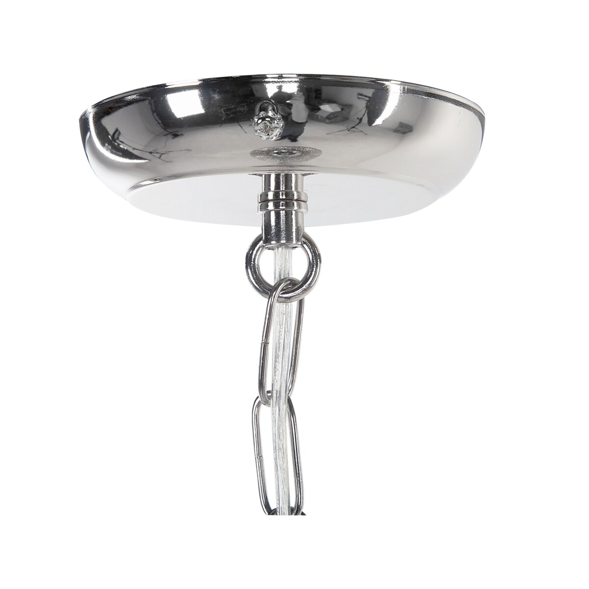 Lampa wisząca metalowa srebrna TYNE