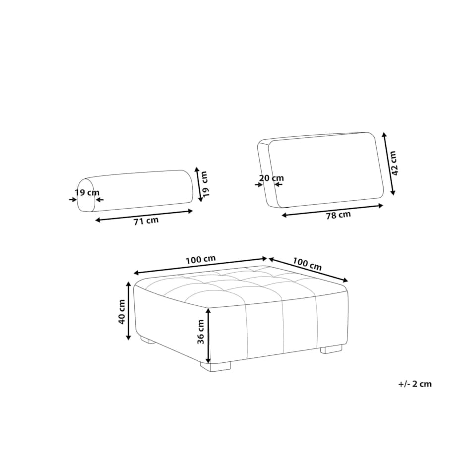Fotel modułowy Jasnobeżowy TIBRO
