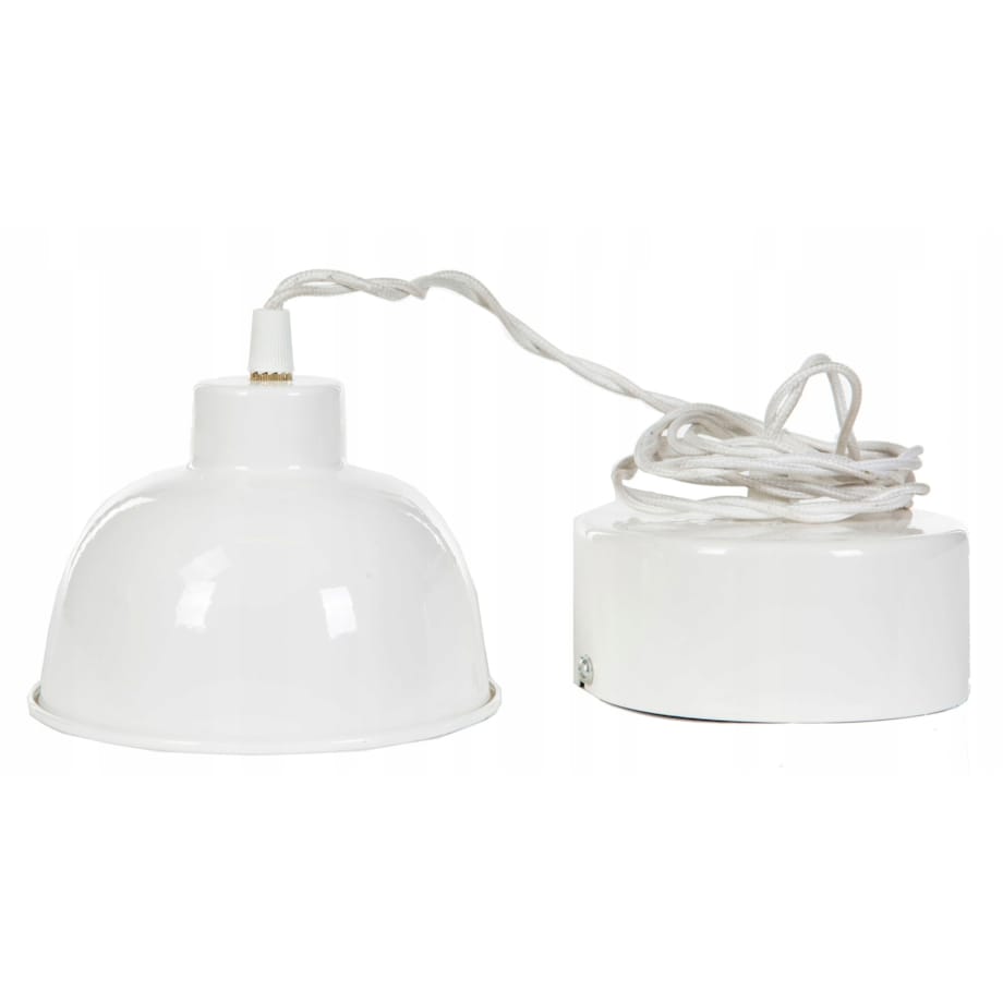 LAMPA wisząca NALA metalowa biała śr. 14cm