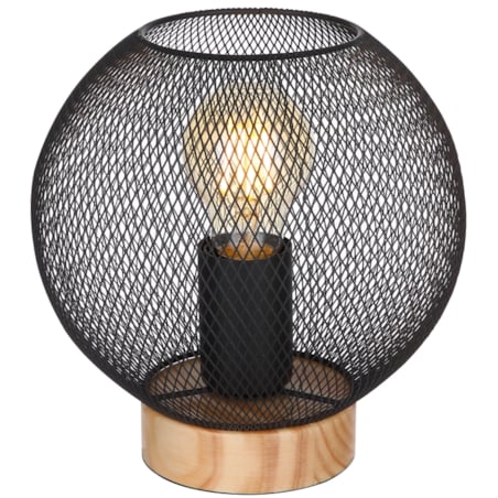 Nocna lampa Pablo 15663T do sypialni kula czarna drewno