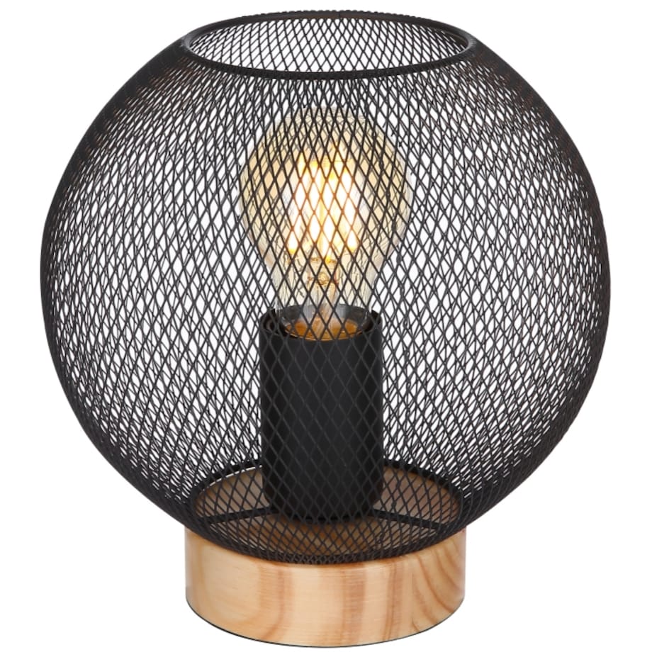 Nocna lampa Pablo 15663T do sypialni kula czarna drewno