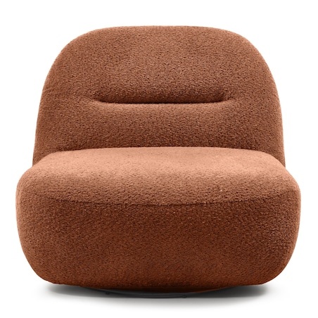 Fotel obrotowy bouclé miedziany Eroni