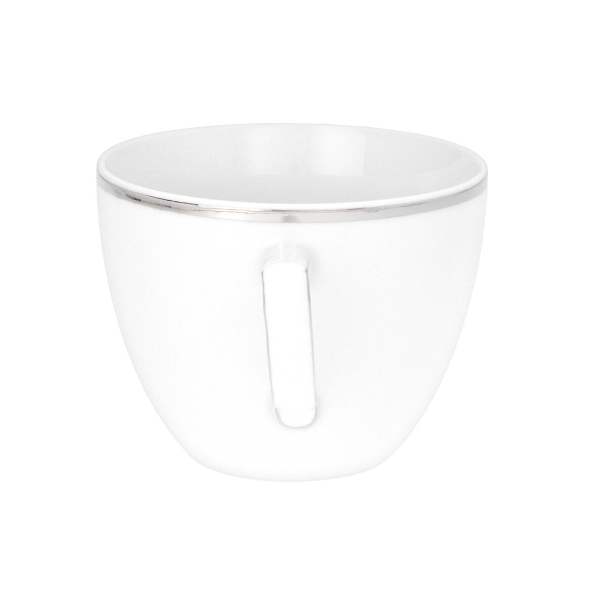 Zestaw filiżanek ze spodkami dla 6 osób 12 el. City Platynowe B325