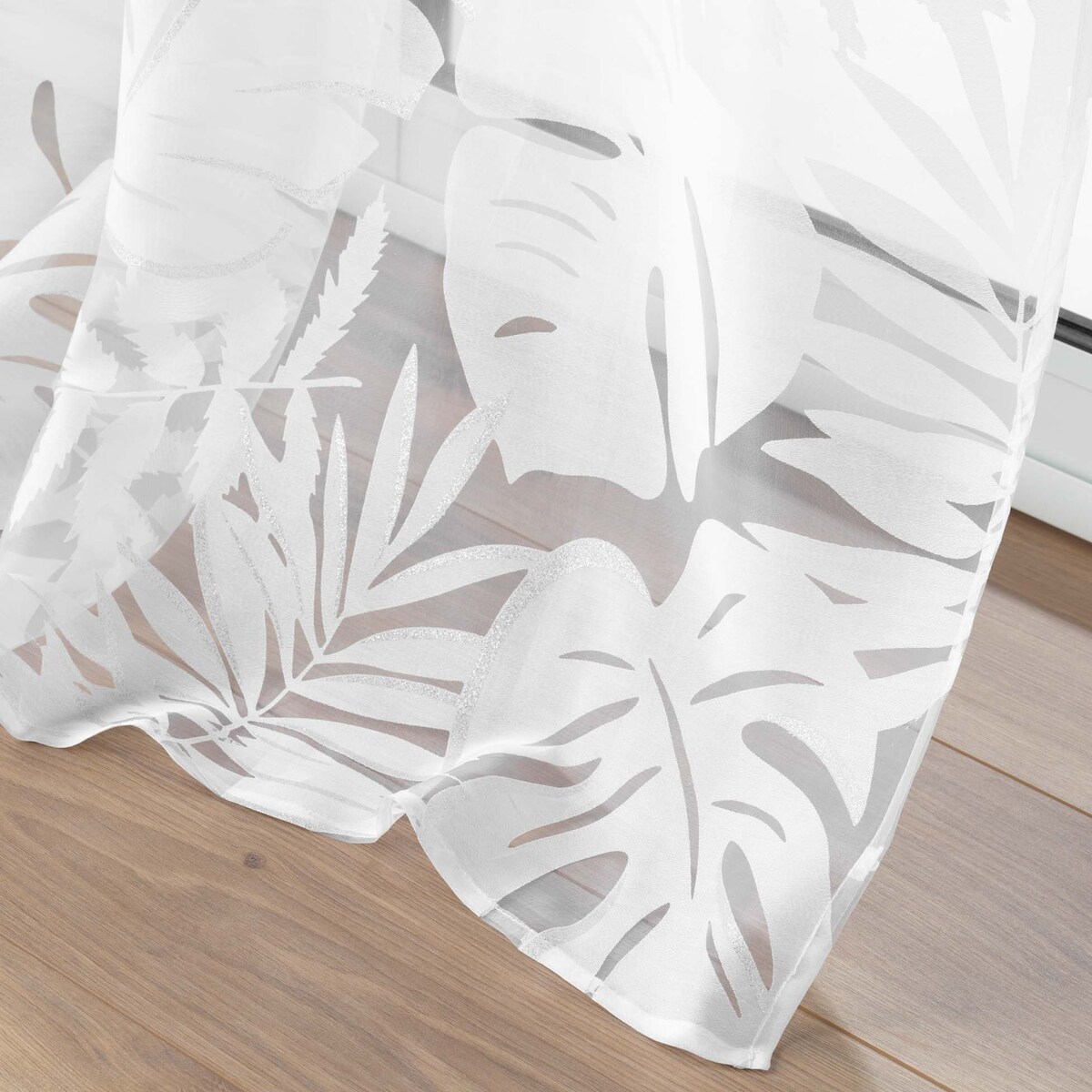 Firana z roślinnym wzorem MAGNOLIA, 140 x 240 cm