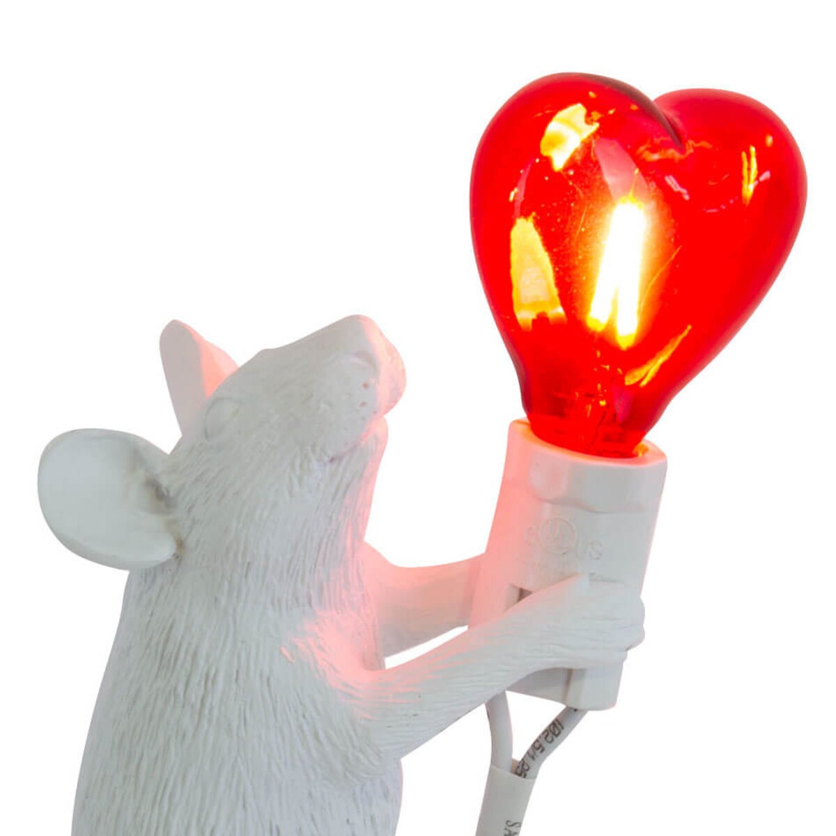 Nocna lampka dziecięca Topo TL0102 Yaskr myszka serce biały