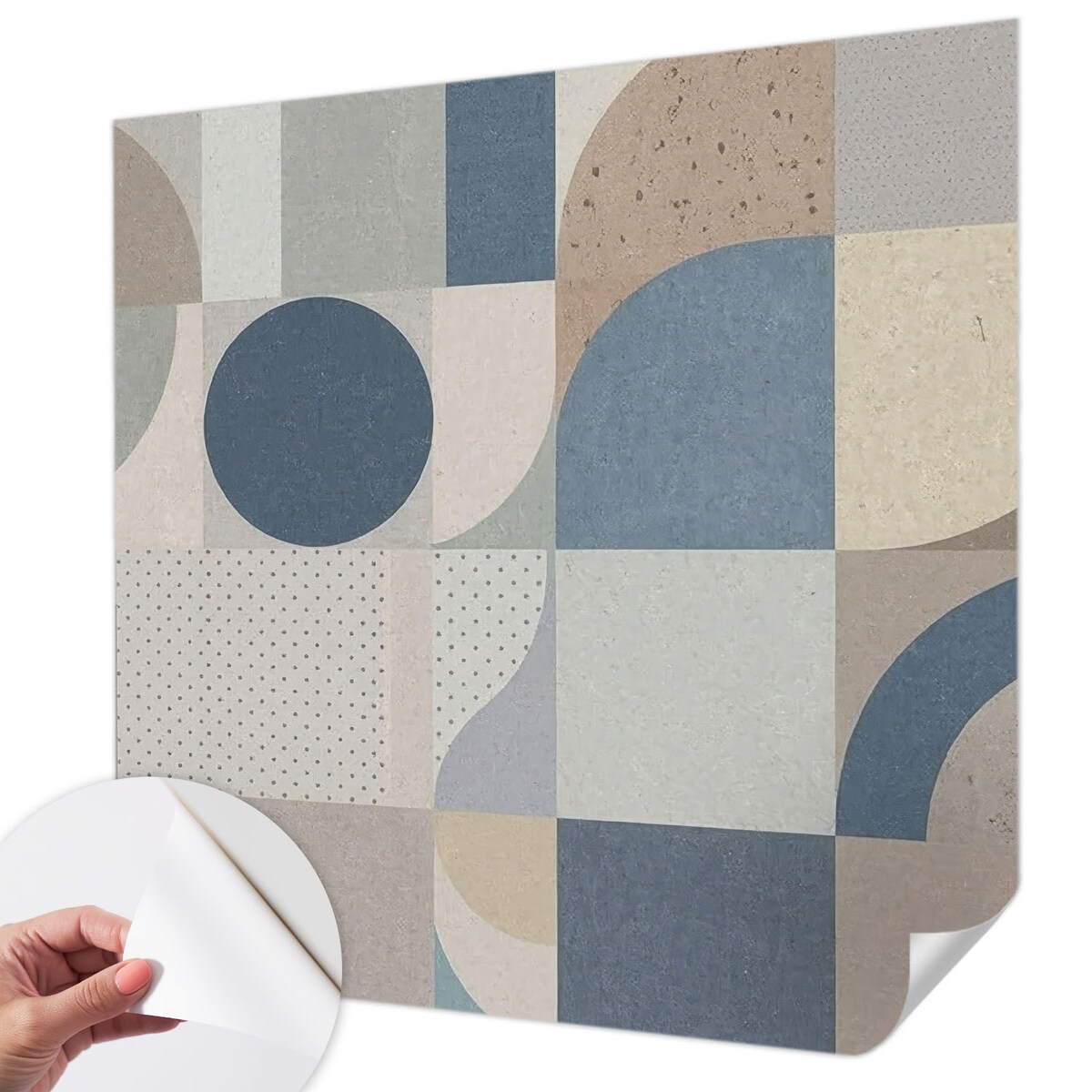 Fototapeta samoprzylepna 250x250 cm - Geometryczna mozaika, tapeta ścienna szara