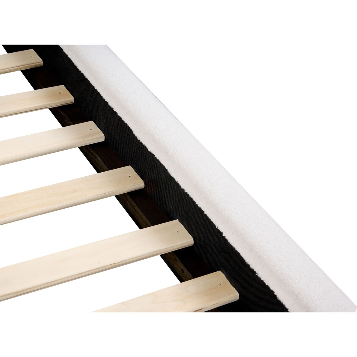 Łóżko Boucle VAUCLUSE 140 x 200 cm Złamana biel