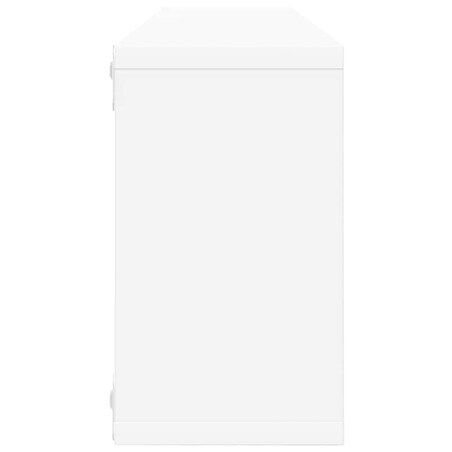 vidaXL Półki ścienne kostki, 2 szt., białe, 80x15x26,5 cm
