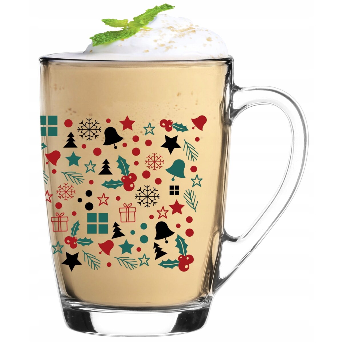 Kubek ŚWIĄTECZNY z nadrukiem do kawy herbaty Ala Gałązki 300ml