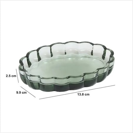 Mydelniczka szklana, zielona Florea