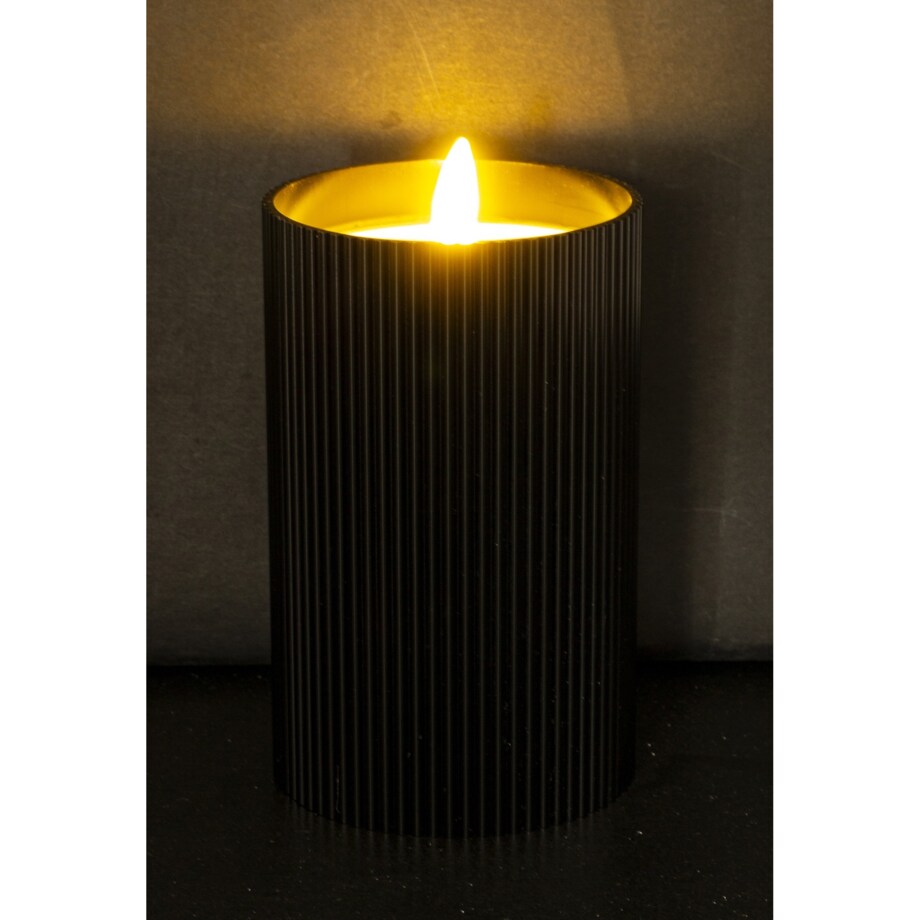 Świeca LED z tworzywa sztucznego14x8x8 cm CANDEL-2 czarna z timerem