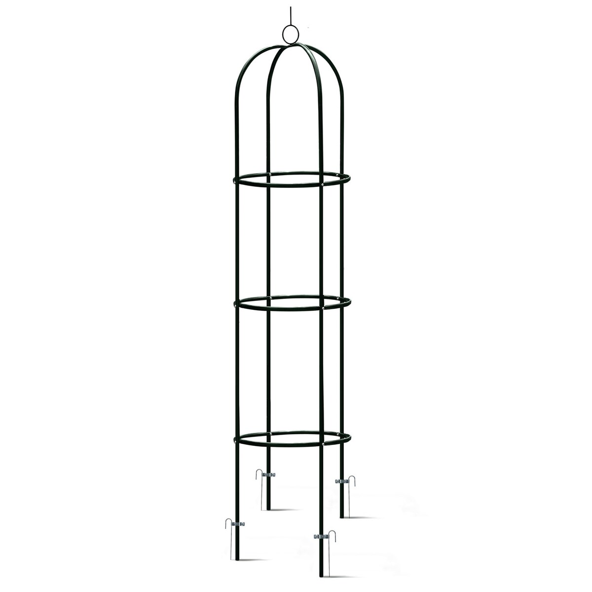 Pergola ogrodowa czarna na kwiaty róże 200x40cm + kotwy Plonos