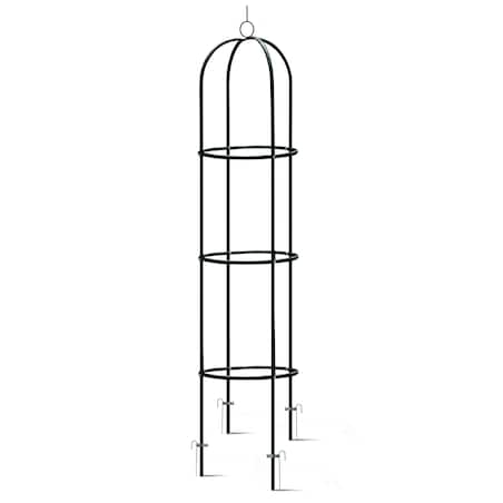 Pergola ogrodowa czarna na kwiaty róże 200x40cm + kotwy Plonos