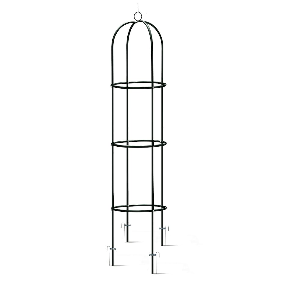 Pergola ogrodowa czarna na kwiaty róże 200x40cm + kotwy Plonos