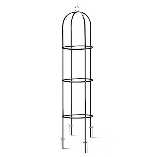 Pergola ogrodowa czarna na kwiaty róże 200x40cm + kotwy Plonos