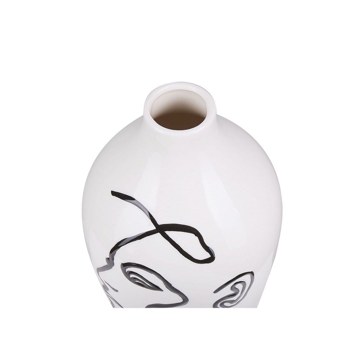 Wazon na kwiaty ceramiczny biały HELIKE