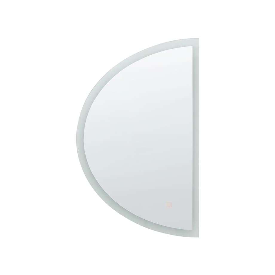 Półokrągłe lustro ścienne LED ø 80 cm srebrne BEZONS