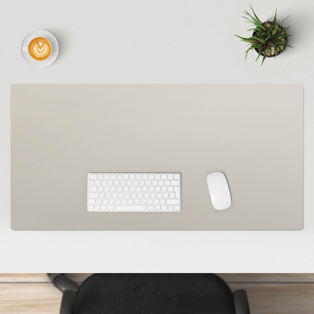 Kremowa mata na biurko Kolor Jasnokremowy, 100x50 cm