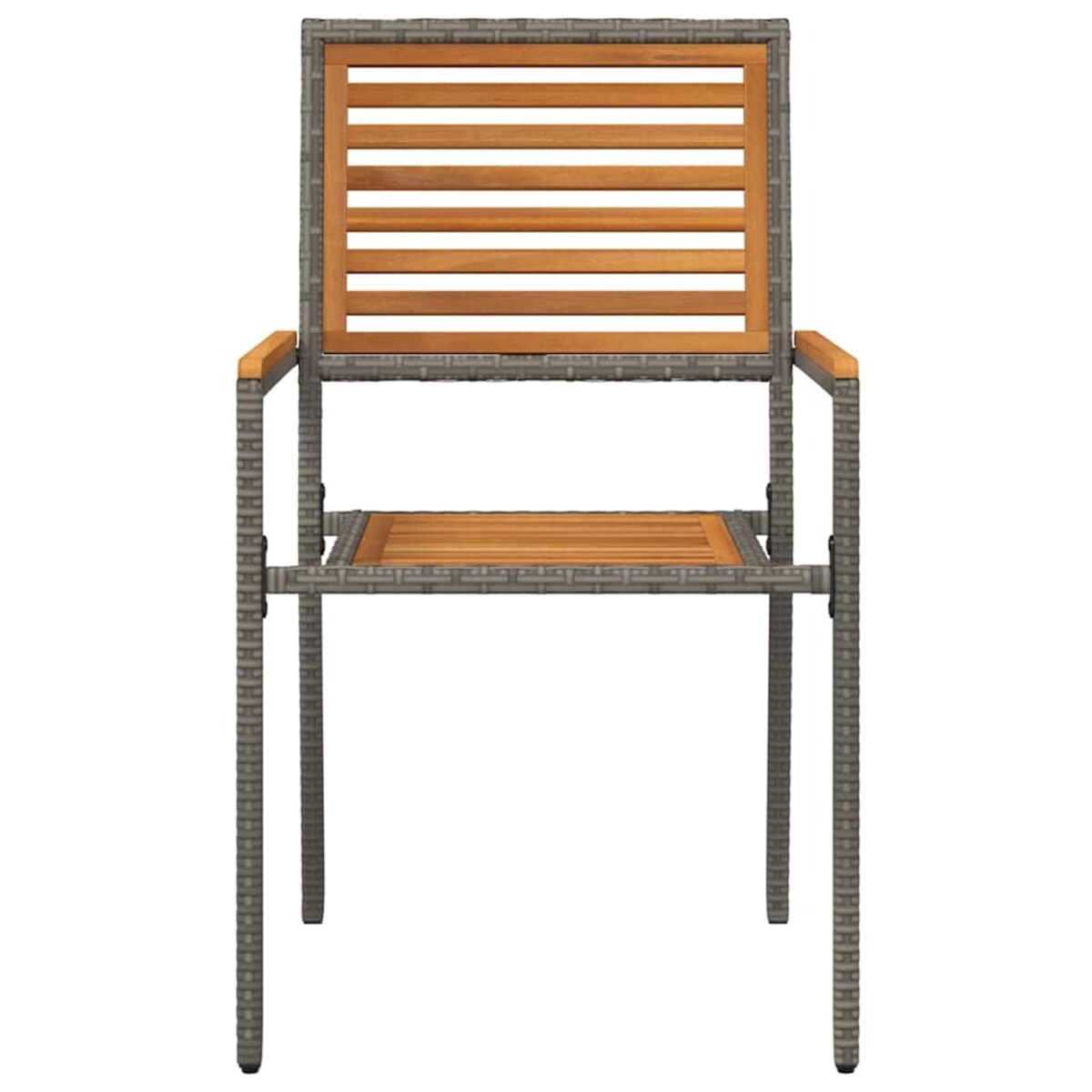 vidaXL Zestaw krzeseł ogrodowych 2 pcs Brązowy i szary