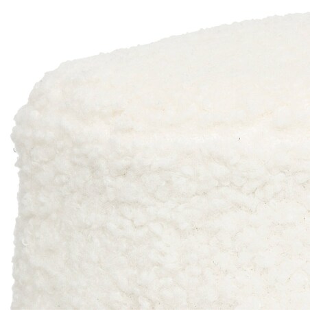 Pufa baranek z sosnowymi nogami BOUCL, 41 x 35 x 41,5 cm