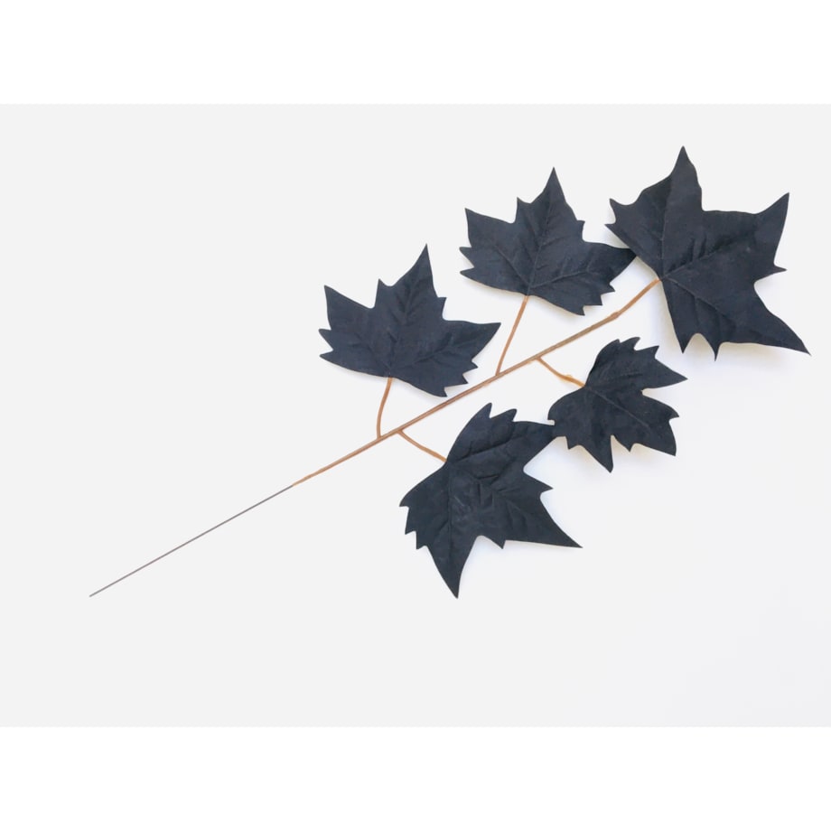 LIŚĆ PIK dodatek do bukietu stroika CZARNY kompozycja sztuczny gałązka klon