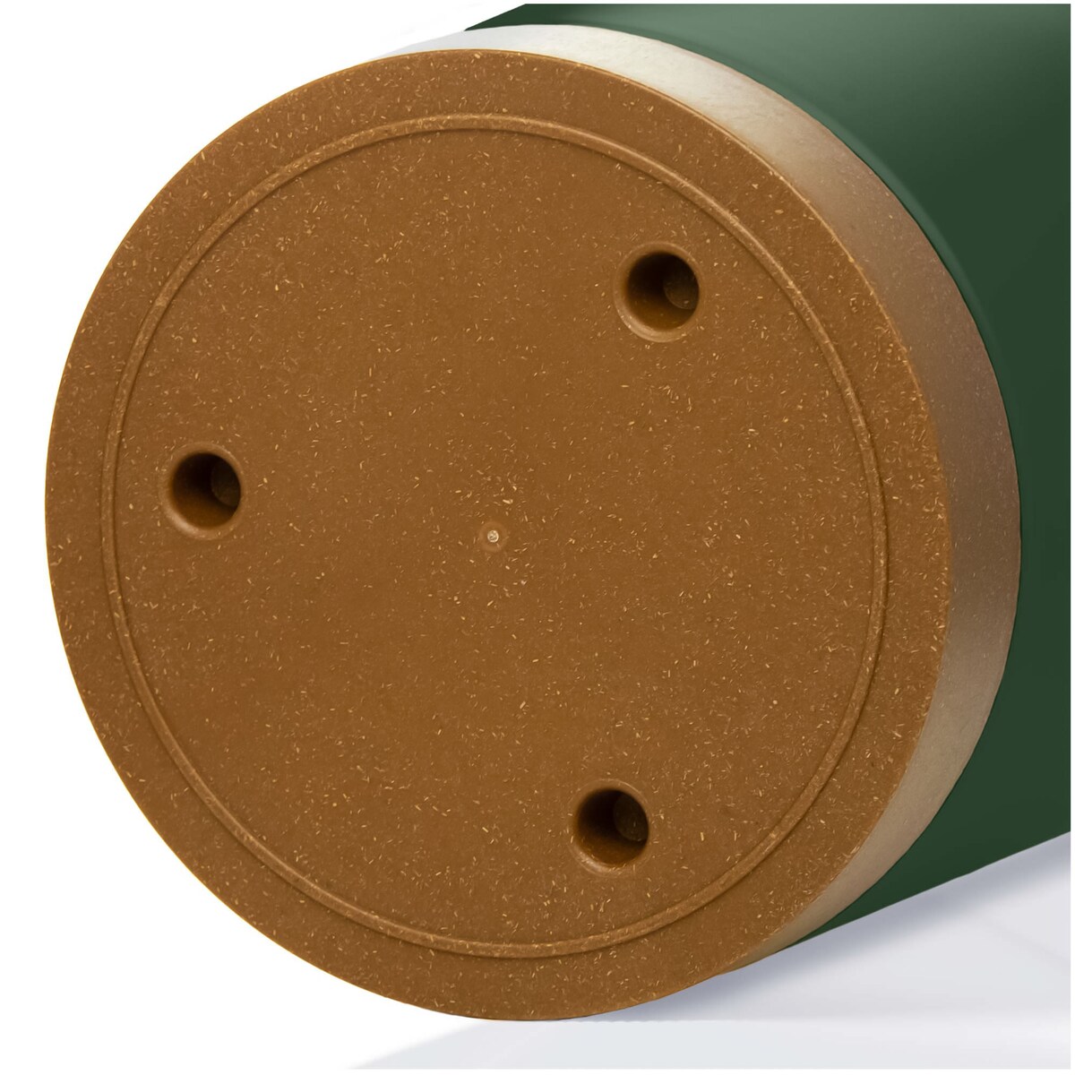 Doniczka Ogrodowa 23,9Cm Z Podstawką Do Domu Donica Plastikowa Gładka Zielona