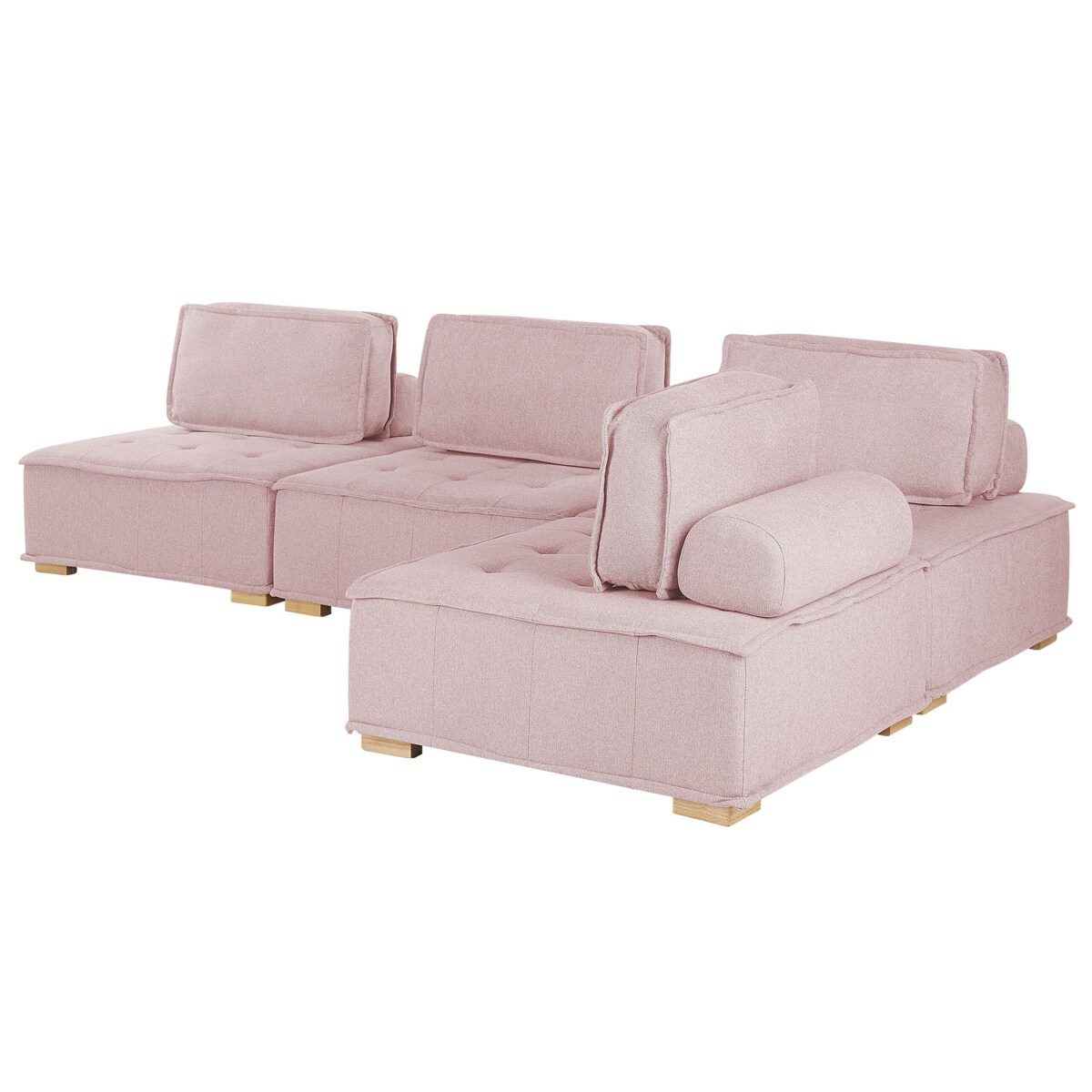 Narożnik modułowy 4-osobowy różowy TIBRO