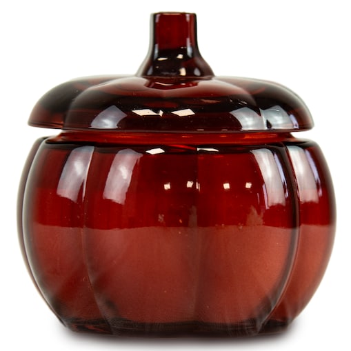 Świeca Na Halloween Jesienna Świeczka Szklana Dynia Dekoracja 11,5 Cm Bordowa