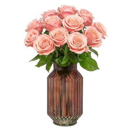 Wazon Szklany Wysoki Cylinder Dekoracyjny Na Kwiaty Ozdobny 23,5 cm