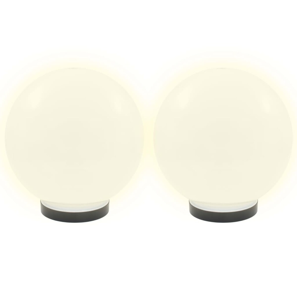 vidaXL Lampy zewnętrzne LED, 2 szt., kule 25 cm, PMMA