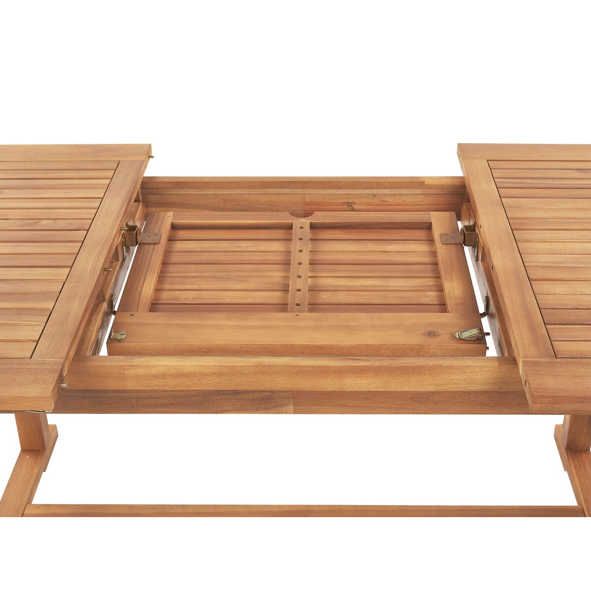 Stół ogrodowy rozkładany JAVA 160/220 cm 90 cm Drewno akacjowe Jasnobrązowy