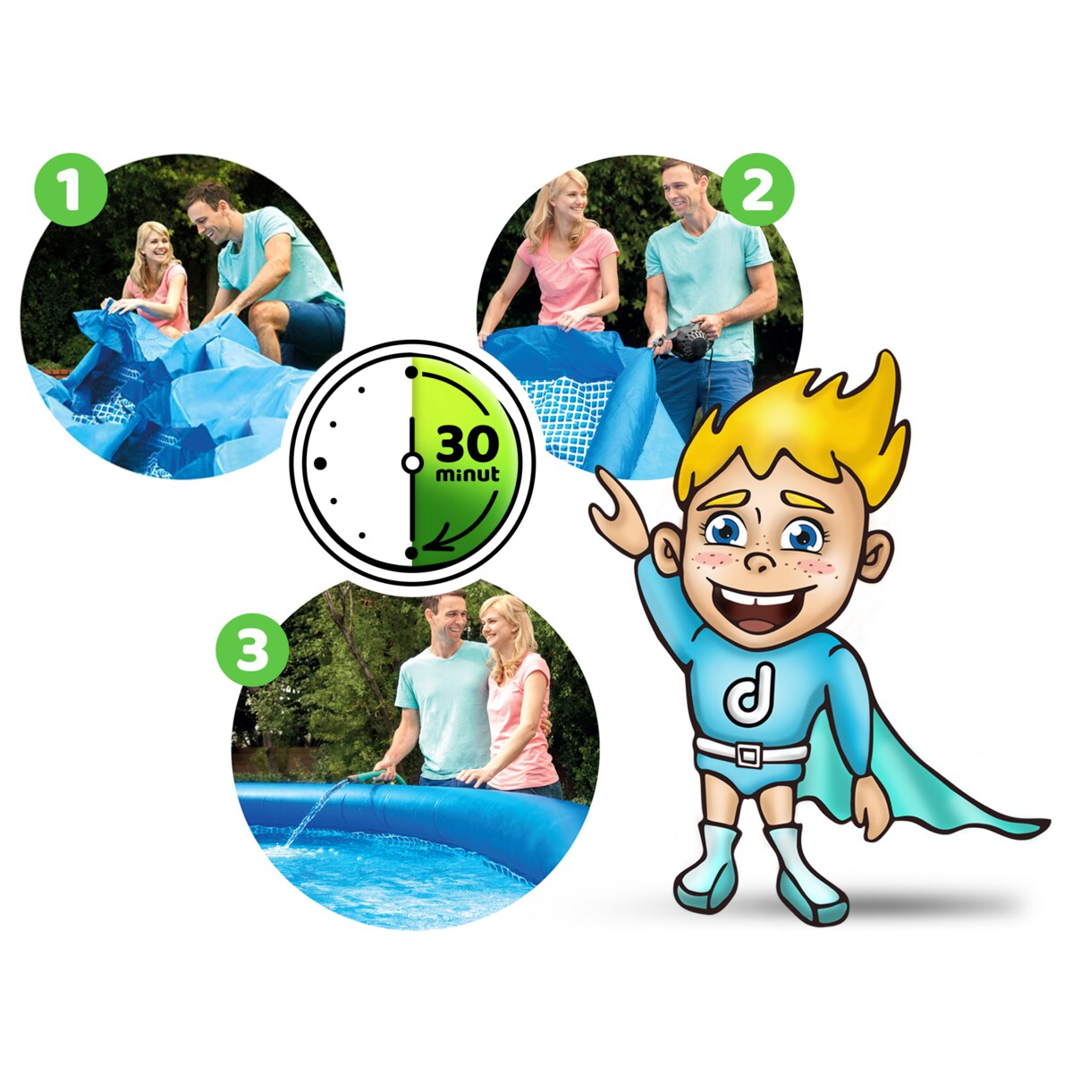 Basen ogrodowy pompa pokrywa 9w1 396x84 Intex