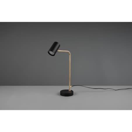 Stojąca LAMPA biurkowa MARLEY 512400108 Trio regulowana LAMPKA loftowa tuba metalowa stołowa mosiądz
