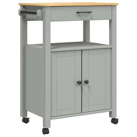 vidaXL Wózek kuchenny MONZA, 60x40x88,5 cm, lite drewno sosnowe