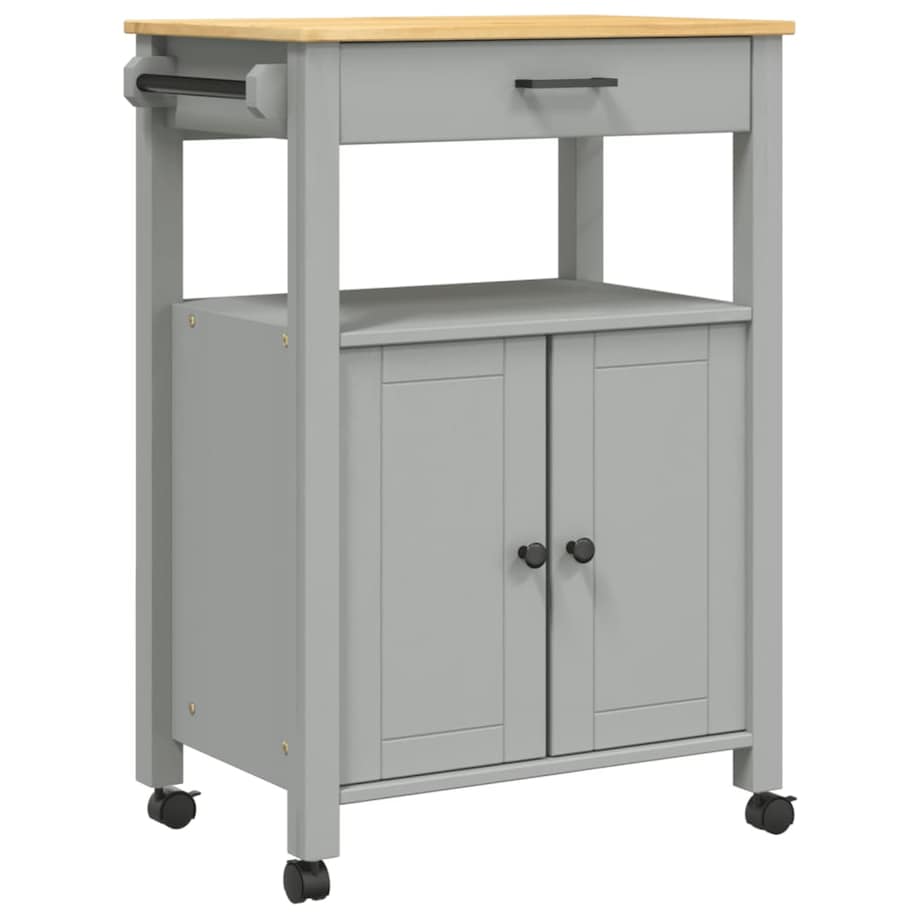 vidaXL Wózek kuchenny MONZA, 60x40x88,5 cm, lite drewno sosnowe