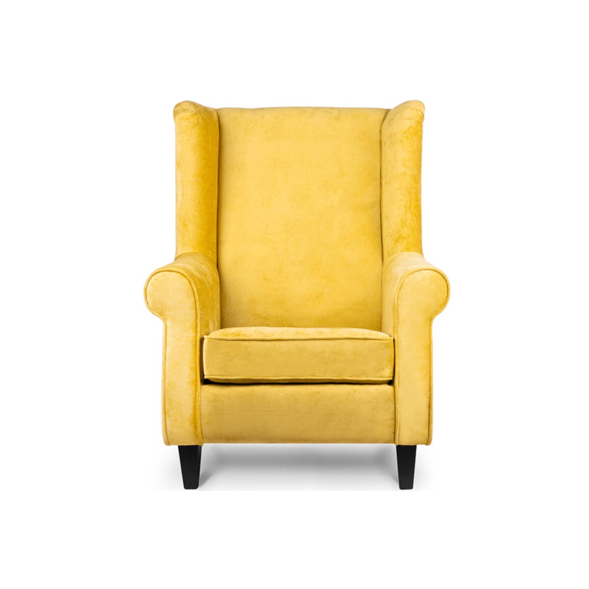 KONSIMO MILES Fotel + puf, kolor Żółty