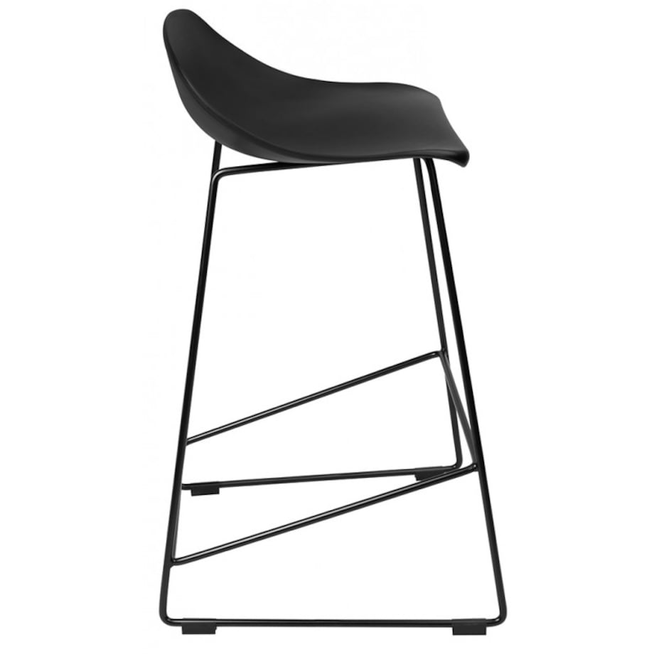 Krzesło kuchenne Rolf PC-148A.76 z podnóżkiem loft czarne