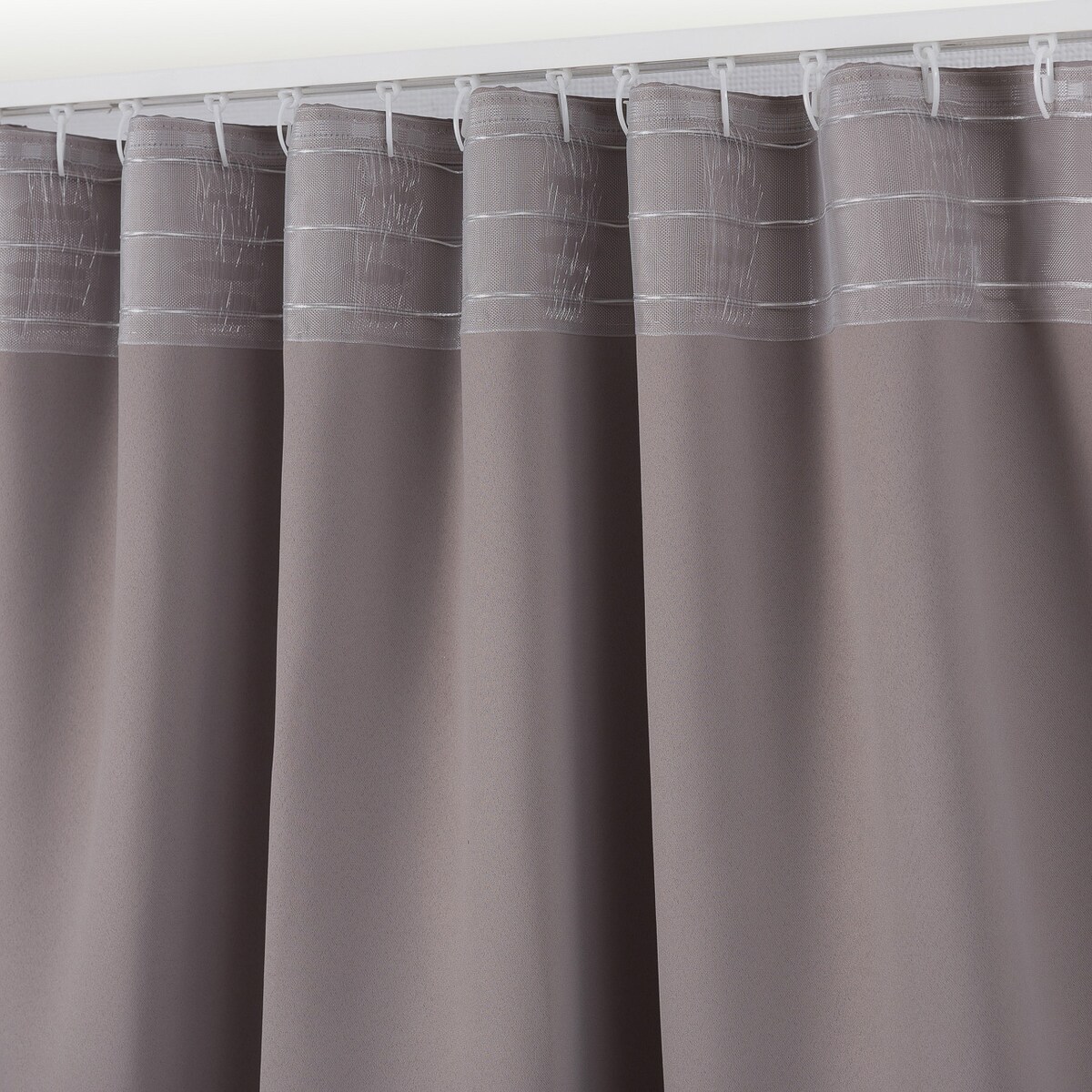 Zasłona zaciemniająca na taśmie marszczącej ciepły szary 140 x 280cm 1 szt. 140x280 szary