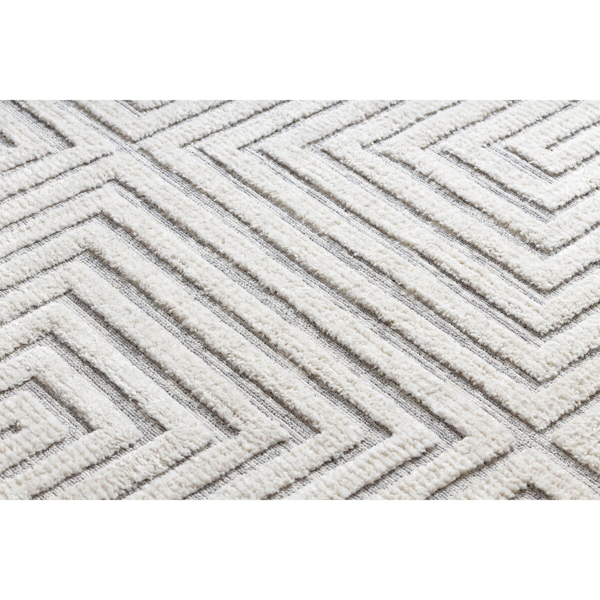 Dywan SEVILLA Z788A Labirynt, grecki biały / 140x190 cm