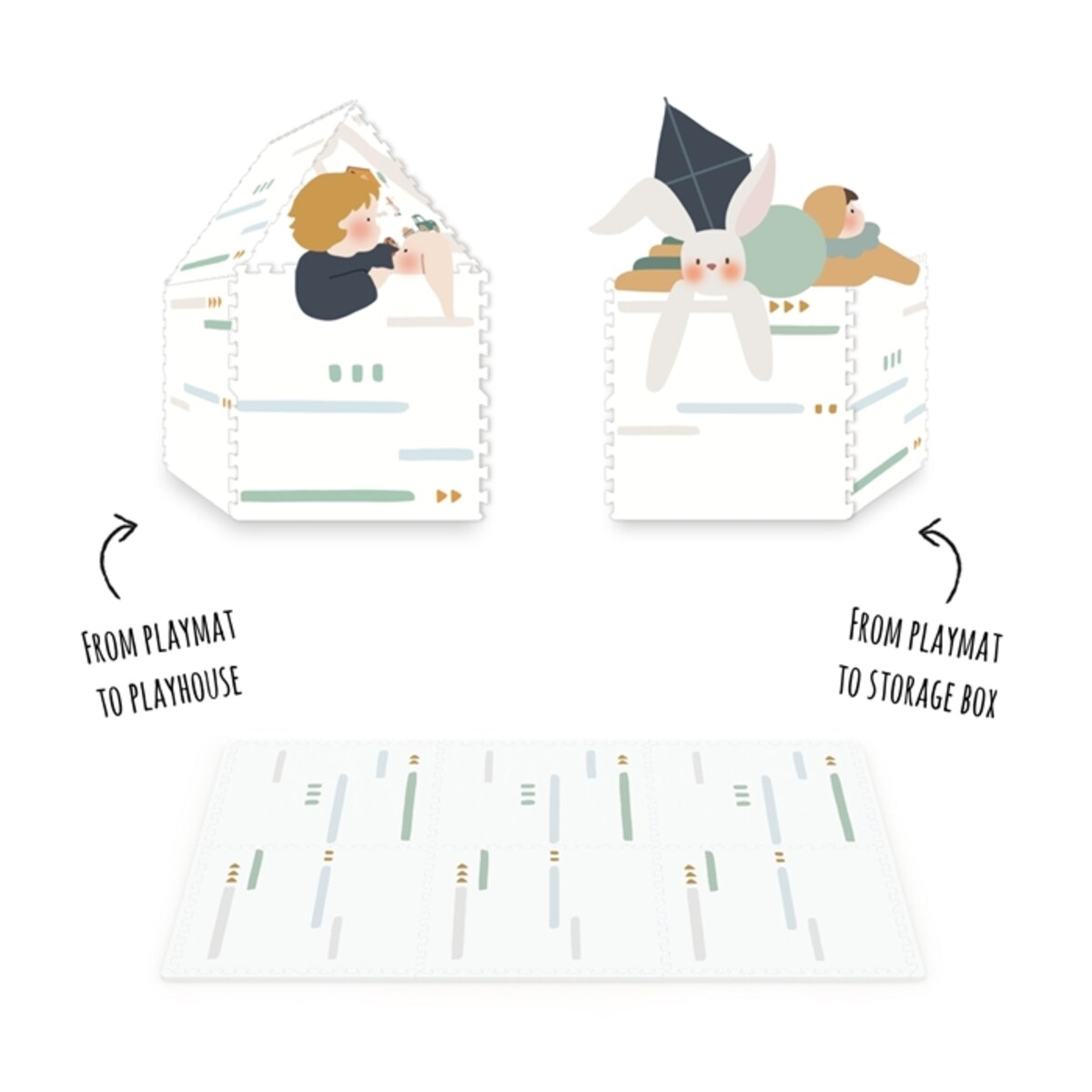 Play&Go Dwustronna Mata Piankowa EEVAA 3w1 Farm 120x180cm